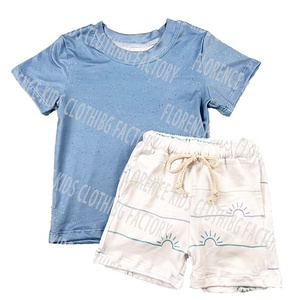 Ensemble de vêtements pour enfants en viscose de bambou biologique, pyjama patchwork motif poulet de ferme, combinaison pour tout-petits, vêtements de détente deux pièces pour enfants - Product Image 2