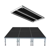 Plate-forme de scène réglable en aluminium Portable à assemblage rapide avec jupe 1.22x1.22m 1.22x2.44m 1x2m 1x1m