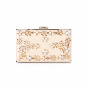 Sac à main de soirée pour femme, pochette cage à oiseaux en strass, cristal et perles, avec poignée diamantée, sac à bandoulière élégant - Product Image 1