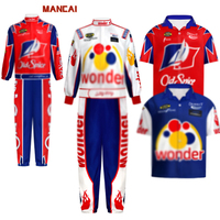 Costume de course Talladga unisexe, chemise à manches courtes à capuche Ricky Bobby, costume d'Halloween pour adulte, combinaison de cyclisme respirante