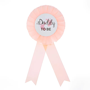 <span class=keywords><strong>Papa</strong></span> à être fer blanc Badge broche bébé douche nouveau <span class=keywords><strong>papa</strong></span> cadeaux sexe révèle fête bébé bricolage rose Rosette bouton bébé célébration - Product Image 6