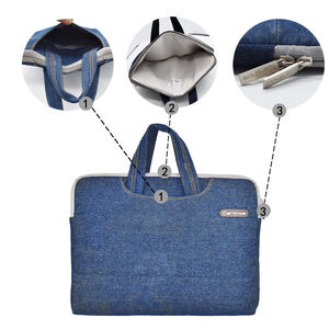 Tùy Chỉnh Đa-Túi <span class=keywords><strong>Neoprene</strong></span> Máy Tính Xách Tay Tay Áo Denim Vải Máy Tính Xách Tay Túi Trường Hợp Xử Lý Thuận Tiện Máy Tính Xách Tay Messenger Ba Lô Diều Hâu - Product Image 3