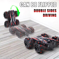 Coche de Acrobacias RC EPT 2.4G con Doble Volteo, Luces LED con Doble Pulverización de Niebla y Música, Juguete Todoterreno 4WD para Niños