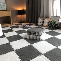 Tapis de sol moderne en EVA, fabriqué à la machine, antidérapant, extra épais (poil moyen), couleur unie, pour grandes surfaces et chambres à coucher