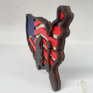 Sculpture murale encadrée en bois, style Art déco, motif drapeau américain, pour la Journée des Vétérans et la Journée <span class=keywords><strong>de</strong></span> l'Indépendance, décoration <span class=keywords><strong>de</strong></span> fête pour les soldats américains - Product Image 6