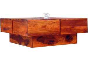 Mesa de centro de calidad superpremium con forma cuadrada de madera maciza hecha a granel, mesa de centro a la venta - Product Image 2