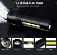 Senter Mini LED Cob Mega Ranger Ultra High Power Isi Ulang dengan IP54 Tahan Air 3W 350lm CRI Tinggi 90 untuk Berkemah