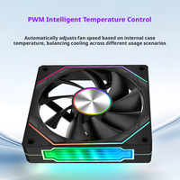 Ventilateur PC PWM haute performance 120 mm, 61,5 CFM, pression statique 2,0 mmH2O, 1600 tr/min, roulement hydrographique, ventilateur de boîtier d'ordinateur ARGB