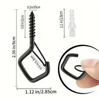 Crochets carrés M5 en fer zingué avec verrous de sécurité - Crochets de type Q (mesure en pouces) noirs pour paniers suspendus, carillons éoliens, mangeoires à oiseaux