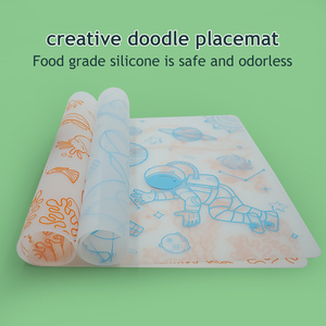 Manteles Individuales para Niños para Colorear, Alfombrilla de Silicona para Dibujar, Reutilizable, para Pintar - Product Image 3