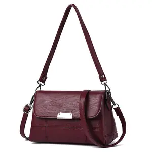 Новая женская сумка-мессенджер через плечо, простая мягкая кожаная маленькая квадратная сумка для дам, сумка-кошелек на заказ