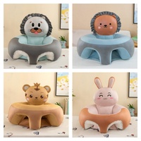 Chaise d'apprentissage ergonomique pour enfant, rembourrage en coton PP, tissu technique imperméable, siège au sol en forme d'animal, support dorsal haut, base antidérapante