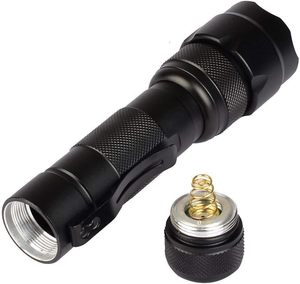 Lampe torche tactique en alliage d'aluminium ultra-lumineuse rechargeable étanche avec charge Type-C portée du faisceau de 180 m - Product Image 1