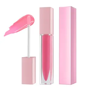 Großhandel benutzer definierte Lip gloss Behälter Lip gloss Geschäft liefert kinder freundliche Lip gloss Peeling klar rot Lip gloss