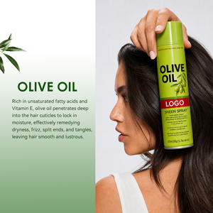 Natural Healthy Sheen <b>Spray</b> with Olive Oil 420ml <b>Moisturizing</b> Hair Shine Mist for Dry Thirsty Hair Scalp Care Private Label - Product Image 3