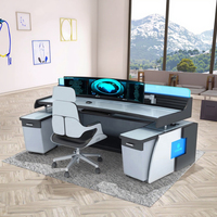 Meubles de bureau ergonomiques, console de surveillance, poste de travail du centre de commande des opérateurs