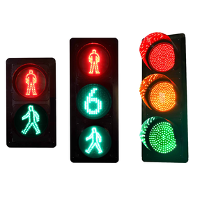 8インチ自動制御赤緑黄レンズ信号機200mm <span class=keywords><strong>300mm</strong></span>フルビュー<span class=keywords><strong>LED</strong></span>交通信号機（カウントダウンと緑色の矢印付き） - Product Image 1