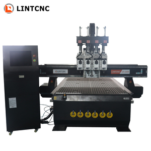 Khí nén máy CNC 3 4 đầu chế biến gỗ với giữ con lăn 1325 1328 1530 3 trục MDF quá trình Bảng điều khiển cửa khắc Mill - Product Image 6