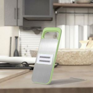 Éminceur de légumes multifonctionnel en acier inoxydable, fonctionnement manuel avec plusieurs lames et matériau plastique - Product Image 1