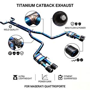 ท่อไอเสียแบบ Catback วาล์ว Vortex Blue Titanium สำหรับ Maserati Quattroporte M156 3.0T 3.8T V6 V8 ปี 2013-2024 ระบบจูนแบบติดตั้งโดยตรง - Product Image 1
