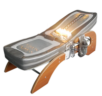 Table de massage électrique pliable portable de luxe contemporaine avec matériau PU et structure métallique pour salon et usage domestique ou professionnel