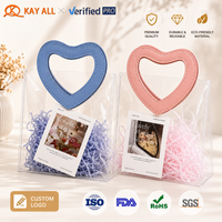 Sac cadeau de Noël en PVC transparent personnalisé en gros, sac d'emballage en plastique imperméable avec poignée en forme de cœur pour fête d'anniversaire