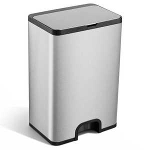 Cubo <span class=keywords><strong>de</strong></span> <span class=keywords><strong>Basura</strong></span> Inteligente <span class=keywords><strong>de</strong></span> Acero Inoxidable <span class=keywords><strong>de</strong></span> 50L, con Apertura Superior, Manos Libres, para Cocina y Hogar, en Oferta - Product Image 4