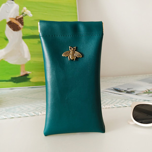 Estuche para gafas, rectangular, Green Pines, cierre automático, bolsa de almacenamiento portátil para gafas de sol - Product Image 3