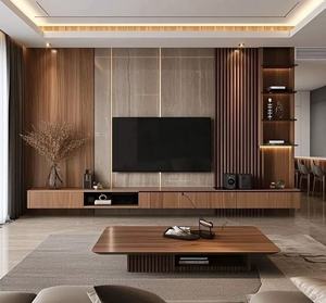 Offre Spéciale simple support de télévision en bois avec tiroir pour la maison salon meubles élégants étagère de télévision armoire en pierre <span class=keywords><strong>meuble</strong></span> de télévision - Product Image 4