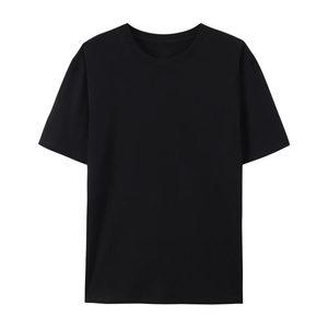 180GSM Cotton Loose Fit Crew Neck T shirt Casual <b>Tshirt</b> with Custom Logo Soft Comfort T-shirt - Product Image 3