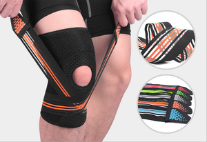 Verstelbare Hoge Kwaliteit Elastische Compressie Kniebrace Ondersteuning Met Side Stabilisatoren - Product Image 2