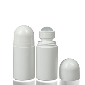 Refillable 30ml 60ml PP Plastic Round Lid Flat Lid Deodorant Plastic Tube Empty Roll On Cosmetic Bottle