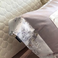Parure de lit en coton ultra-fin brossé à motifs floraux romantiques français, draps, housses de couette, ensemble quatre pièces