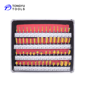 100pcs 1/4 inch Shank TCT Router bits Set tungsten carbide nghiêng chế biến gỗ tông đơ phay Cutter công cụ trong nhôm trường hợp - Product Image 3