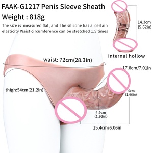Extensor de Pene de Silicona FAAK, Pantalones Triangulares, Alargador de Pene, Estimulador Sexual para Parejas, Retardante de Eyaculación, Juguetes Sexuales, Funda para Pene - Product Image 2