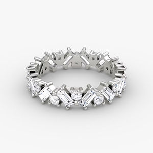 Bague de fiançailles solitaire en diamant de laboratoire multi-tailles, vente chaude, OEM/ODM personnalisé, or massif 14 carats, luxe, pour femme, largeur de bande 5,5 mm - Product Image 3