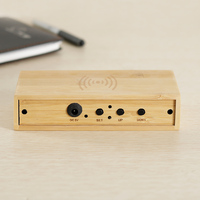 Chargeur sans fil de produits de bureau, commande vocale, horloges de Table, réveil en bambou