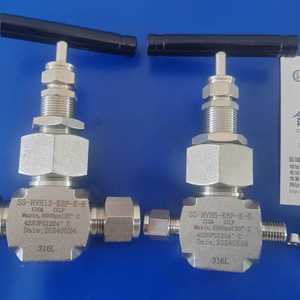 Ss 6nbsw8t G10000p <b>Needle</b> <b>Valve</b> 316 Stainless Steel High Pressure Industrial Compression Fitting <b>Valve</b> - Product Image 1