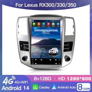 12.8" Tesla Style Carplay Screen Android 14 Car Multimedia GPS Player Radio for Lexus RX300 RX330 RX350 RX400 Toyota Harrier - Product Image 2