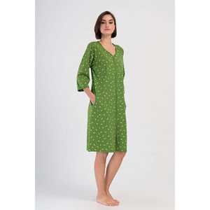 ชุดเดรสสเวตเตอร์มีกระเป๋าซิปแขน 3/4 สำหรับผู้หญิง XXL แฟชั่นสวมใส่สบายๆ ที่บ้าน - Product Image 2