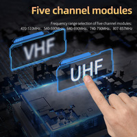 Microphone sans fil numérique UHF professionnel portatif avec suppression du bruit pour les spectacles sur scène (en métal)