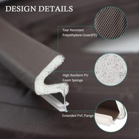 Joint d'étanchéité moderne pour portes et fenêtres en mousse PU souple avec fente pour carte, étanche, anti-poussière et insonorisant pour portes et fenêtres en bois