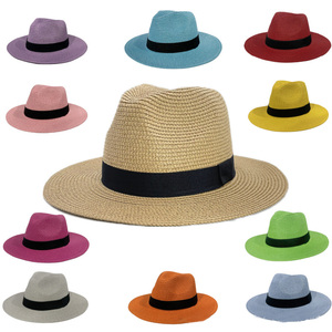 Màu Sắc Tùy Chỉnh Người Phụ Nữ Ngoài Trời Bãi Biển Đội Logo Nguyên Sun <span class=keywords><strong>Hat</strong></span> Câu Cá Mũ Rơm Cho Phụ Nữ Rộng vành Người Đàn Ông Bảo Vệ - Product Image 2