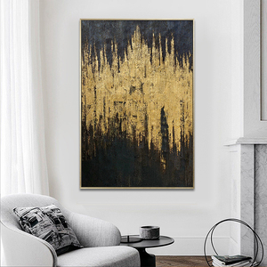 Decorazione immagine della casa soggiorno decorazione della parete pittura su tela pittura a olio astratta contemporanea dell'oro - Product Image 1