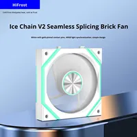 Ventilateur de Boîtier d'Ordinateur à Refroidissement ARGB avec Contrôle de Température, Éclairage Sans Fil et Blocs de Construction en Chaîne de Glace de 12 cm, Vente en Gros Usine