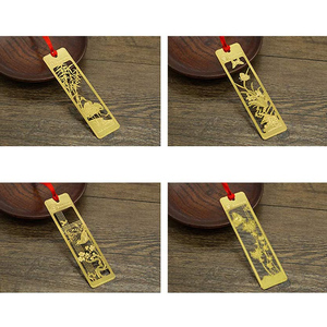 <strong>Mini</strong> Etched Brass <strong>Vintage</strong> Feather Metal Bookmark Golden Silver 9.2cmx2.3cm Custom - Product Image 2