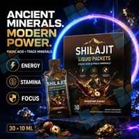 Stick Liquide de Shilajit de l'Himalaya, Saveur Noisette Cacao, Acide Fulvique, Oligo-éléments, 10ml, Fabricant de Suppléments Marque Privée