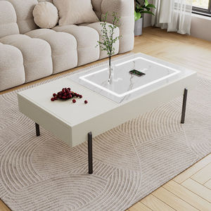 Table basse de salon moderne et intelligente avec chargeur USB sans fil, haut-parleur <span class=keywords><strong>HIFI</strong></span> et rangement, plateau en métal, ensemble central pour canapé - Product Image 1