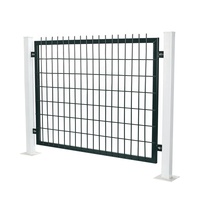 Valla de Seguridad Decorativa para Jardín y Patio, de PVC y Alambre Galvanizado |   Malla Metálica Cuadrada para Exteriores, Anticorrosiva, Soldada, Plegada y Cortada