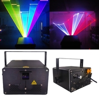 Lumière laser d'animation de tête de secousse imperméable extérieure de 12W, lumière laser polychrome de faisceau épais de faisceau lointain de repère de Wen Brigade